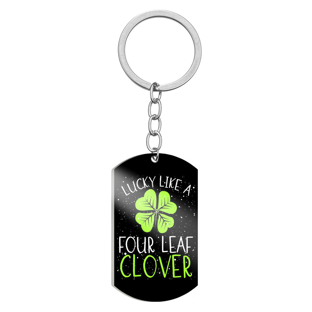 Wholesale Stainless Steel Four Leaf Clover Keychain